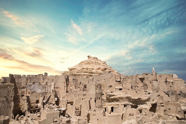 Beautiful view of the Old town of Siwa Oasis in Siwa Egypt