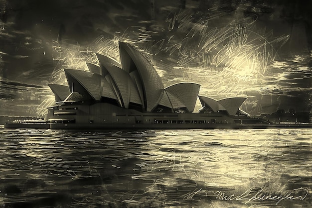 Foto bella vista dell'opera house australia