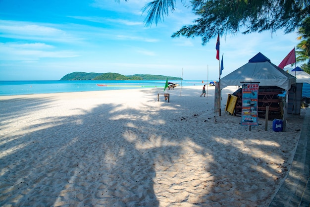 A beautiful view of Pantai Cenang Beach in Langkawi Malaysia