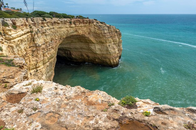 Beautiful view of the Portuguese coastline in the Algarve region