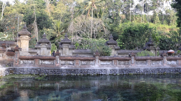 A beautiful view of Pura Tirta Empul temple located in Bali Indonesia