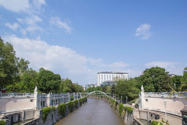 Beautiful view of the river Wien in Vienna Austria