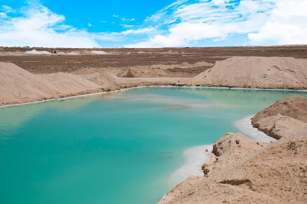 Beautiful view of Salt Plains and Lakes in Siwa Oasis Egypt