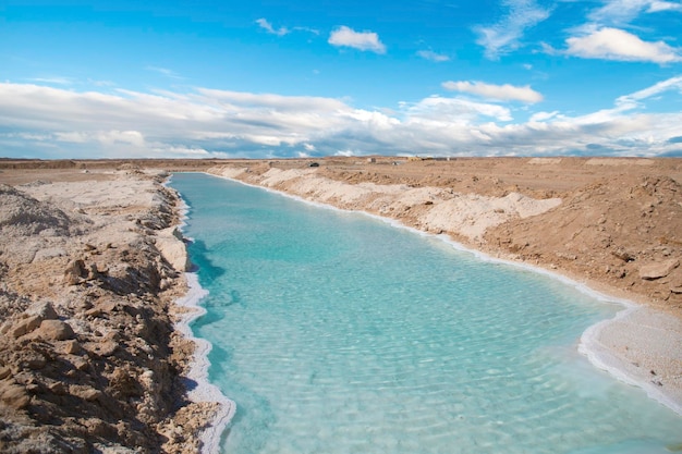 Beautiful view of Salt Plains and Lakes in Siwa Oasis Egypt