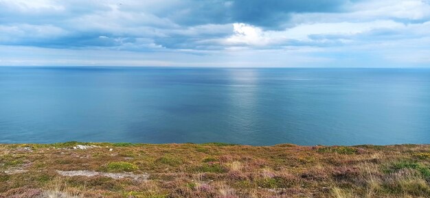 Beautiful view of the sea under a cloudy sky