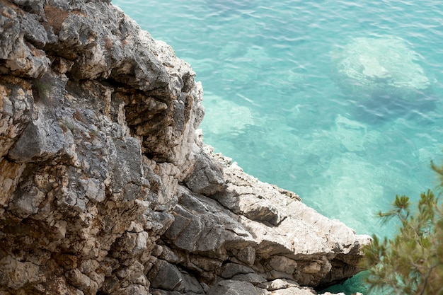 Foto bella vista sul mare in montenegro