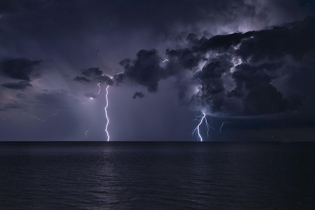 Beautiful view of the sea on a stormy day