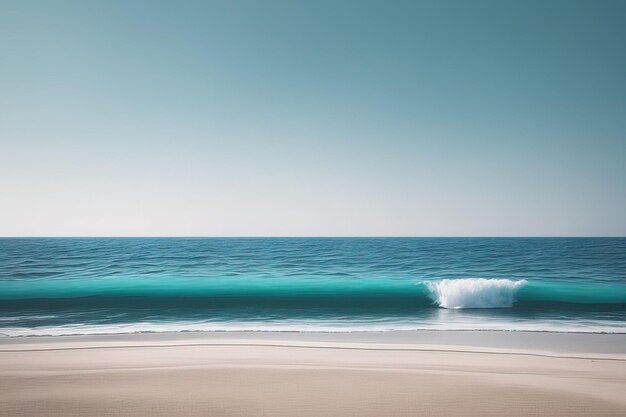 Photo beautiful view of the seabeautiful view of the seabeautiful seascape with a wave and blue sky