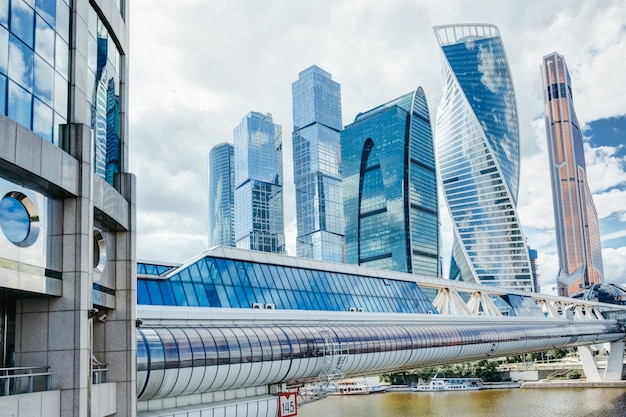 Beautiful view of the skyscrapers of Moscow