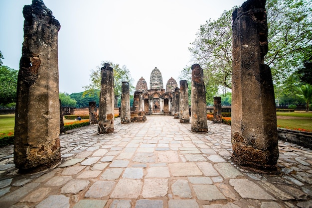 タイにあるスコータイ歴史公園の美しい景色