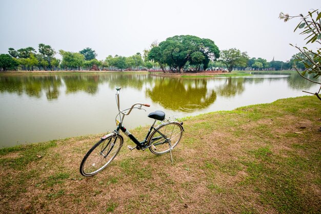 A beautiful view of Sukhothai Historical Park located in Thailand