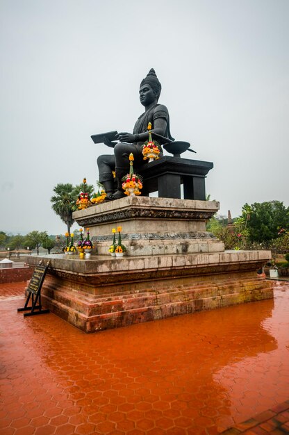 A beautiful view of Sukhothai Historical Park located in Thailand