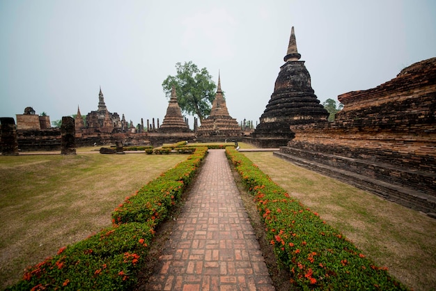 A beautiful view of Sukhothai in Thailand