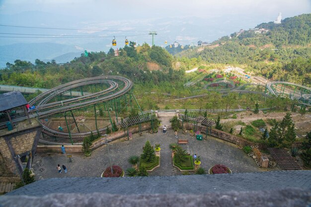 A beautiful view of Sunworld Ba Na Hills Park located in Da Nang Vietnam