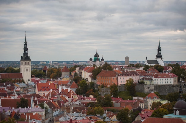 Beautiful view of Tallinn's historic centre.