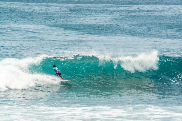 A beautiful view of Uluwatu Beach located in Bali Indonesia