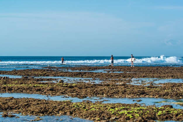 A beautiful view of Uluwatu beach located in Bali Indonesia