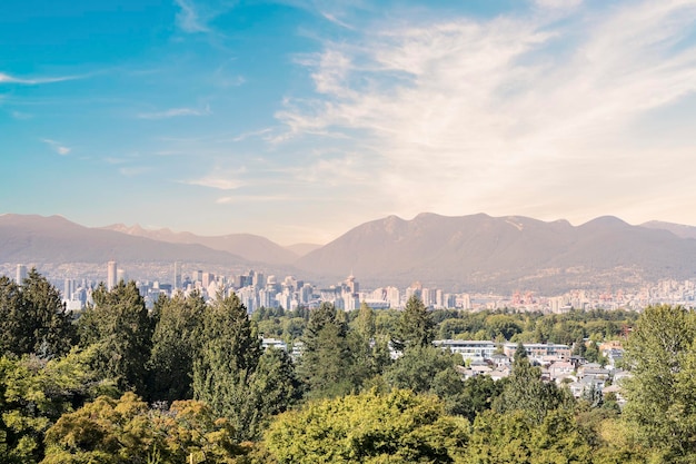 Beautiful view of Vancouver Bay in Vancouver Canada