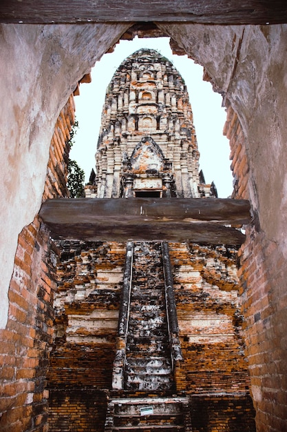 A beautiful view of Wat Chaiwatthanaram temple located in Ayutthaya Thailand