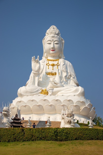 A beautiful view of Wat Huai Pla Kang temple located in Chiang Rai Thailand