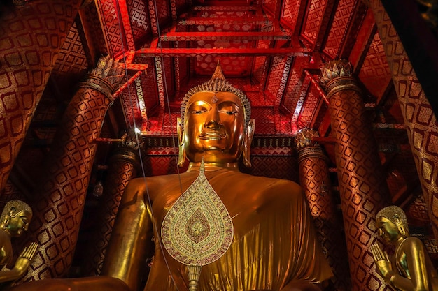 A beautiful view of Wat Panan Choeng temple located in Ayutthaya Thailand