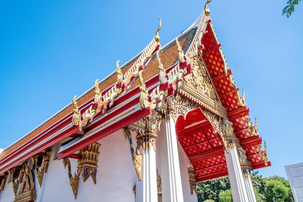 A beautiful view of wat pho temple located in bangkok thailand