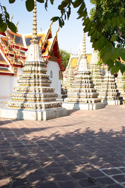 タイのバンコクにあるワットポー寺院の美しい景色