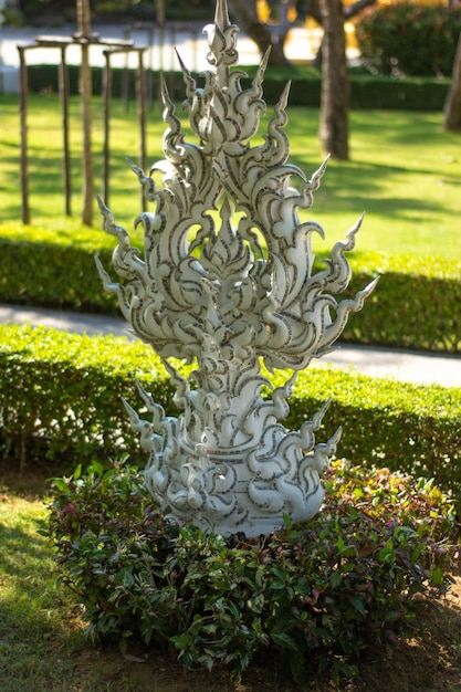 Foto una bellissima vista di wat rong khun il tempio bianco situato a chiang rai thailandia