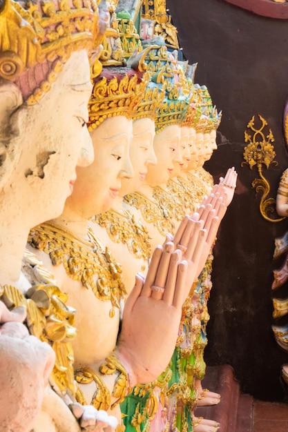 A beautiful view of Wat Saeng Kaeo temple located in Chiang Rai Thailand