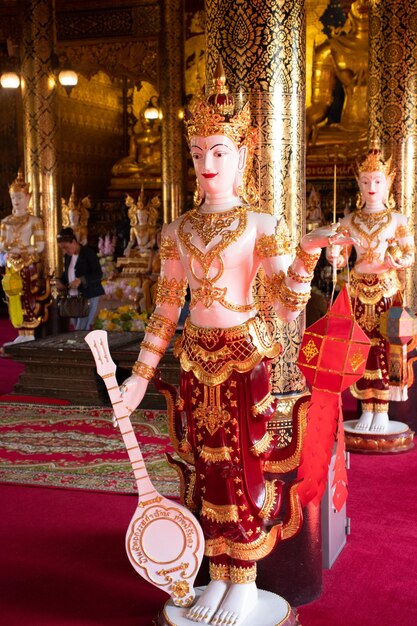 A beautiful view of Wat Saeng Kaeo temple located in Chiang Rai Thailand