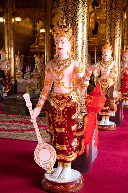 A beautiful view of Wat Saeng Kaeo temple located in Chiang Rai Thailand