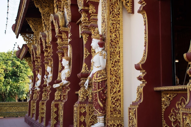 A beautiful view of Wat Saeng Kaeo temple located in Chiang Rai Thailand