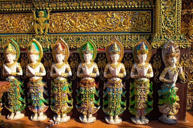 A beautiful view of Wat Saeng Kaeo temple located in Chiang Rai Thailand