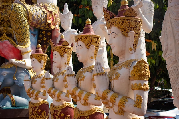 A beautiful view of Wat Saeng Kaeo temple located in Chiang Rai Thailand