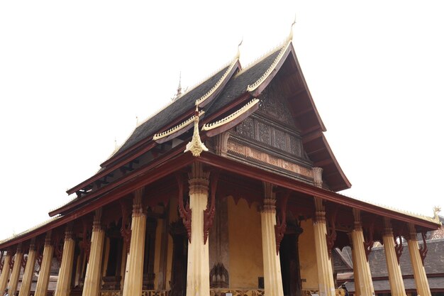 Прекрасный вид на храм ват сисакет, расположенный во Вьентьяне, Лаос