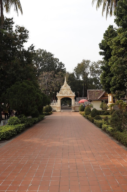 A beautiful view of wat sisaket temple located in Vientiane Laos