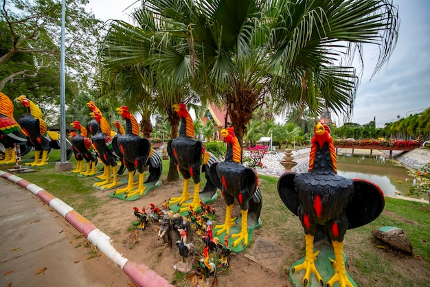 タイのアユタヤにあるワットヤイチャイモンコン寺院の美しい景色