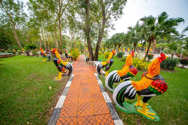 タイのアユタヤにあるワットヤイチャイモンコン寺院の美しい景色