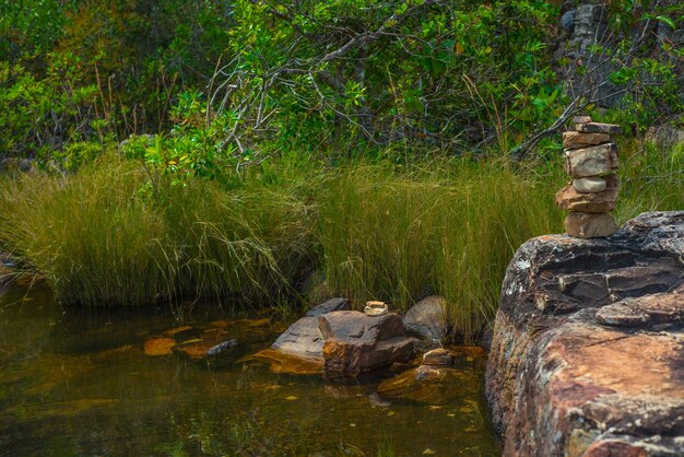 Chapada dos Veadeiros AltoParaisoGoiasブラジルの滝の美しい景色