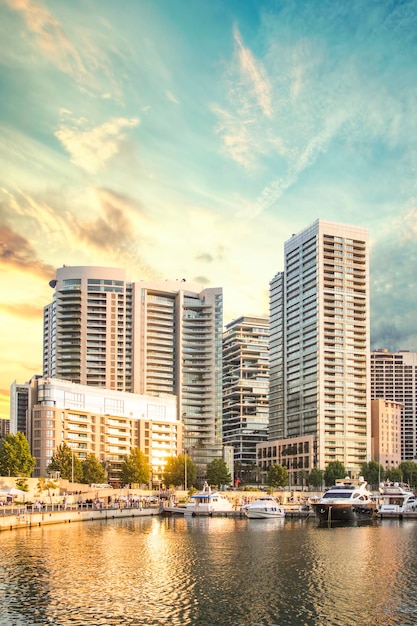 Beautiful view of Zaitunay Bay in Beirut, Lebanon