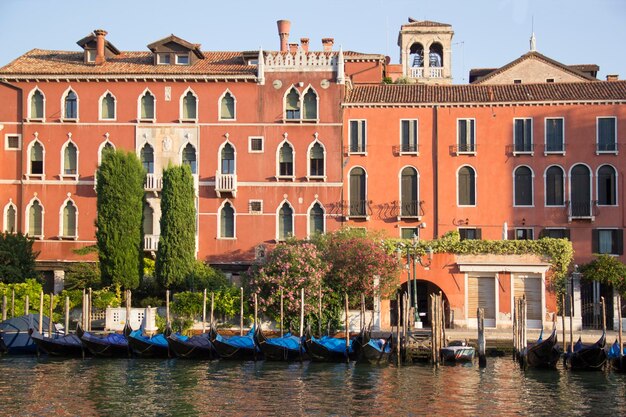 Beautiful views of the Grand Canal in Venice, Italy