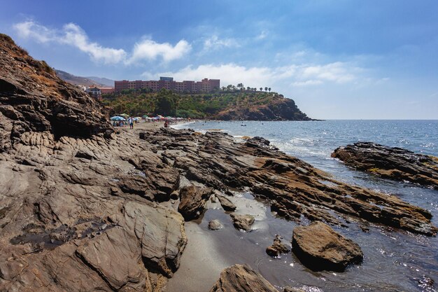 beautiful views of the Mediterranean coast, Almunecar, Granada, Spain