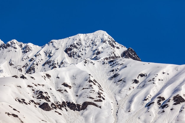 Beautiful views of the Svaneti mountains, the high-mountainous region of Georgia. Landscape