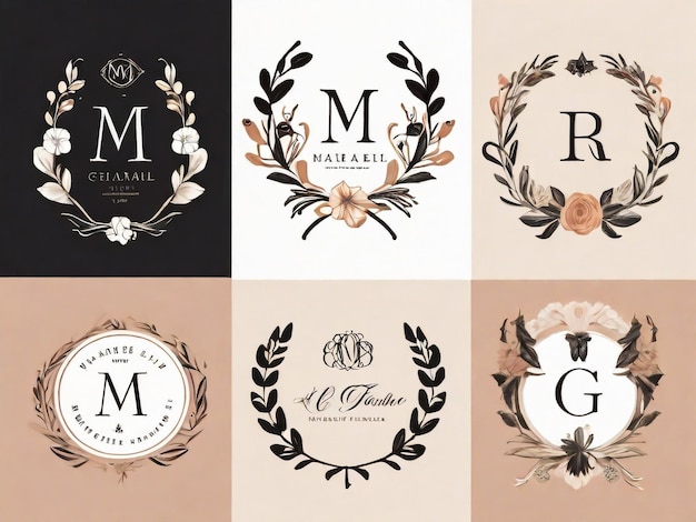 Фото Красивая коллекция виньет для свадьбы дизайн меню карточка ресторан кафе отель ювелирный магазин логотип шаблоны монограмма