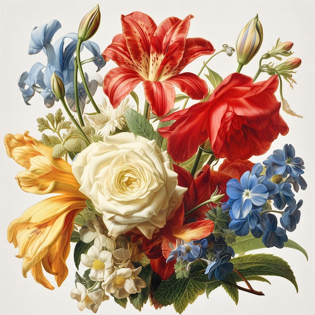 美しいヴィンテージの花の絵画壁紙ポスター装飾グリーティング カードのレトロなイラスト