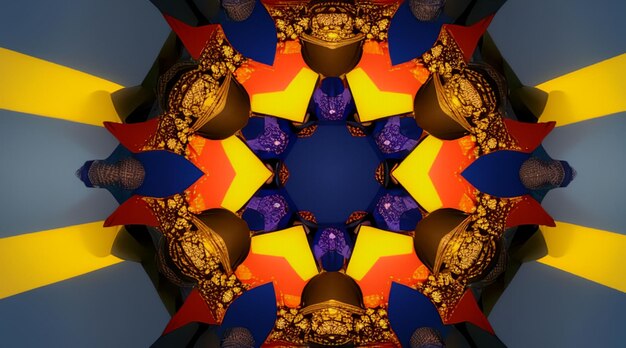 Photo beautiful wallpaper kaleidoscope style