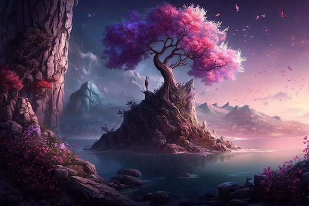 Beautiful wallpaper pictures colorful image generative AI