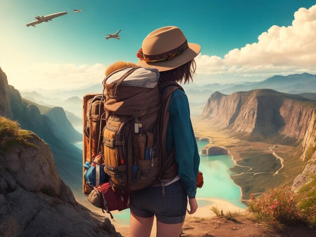 Premium AI Image | A beautiful Wanderlust