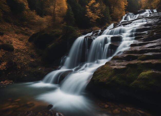 Photo a beautiful water fall background