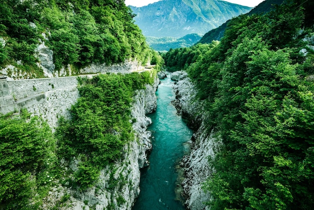 Beautiful water in Soca riverSlovenia